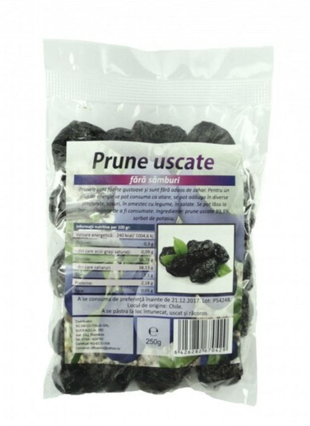 Prune Fara Samburi, 250g - Deco