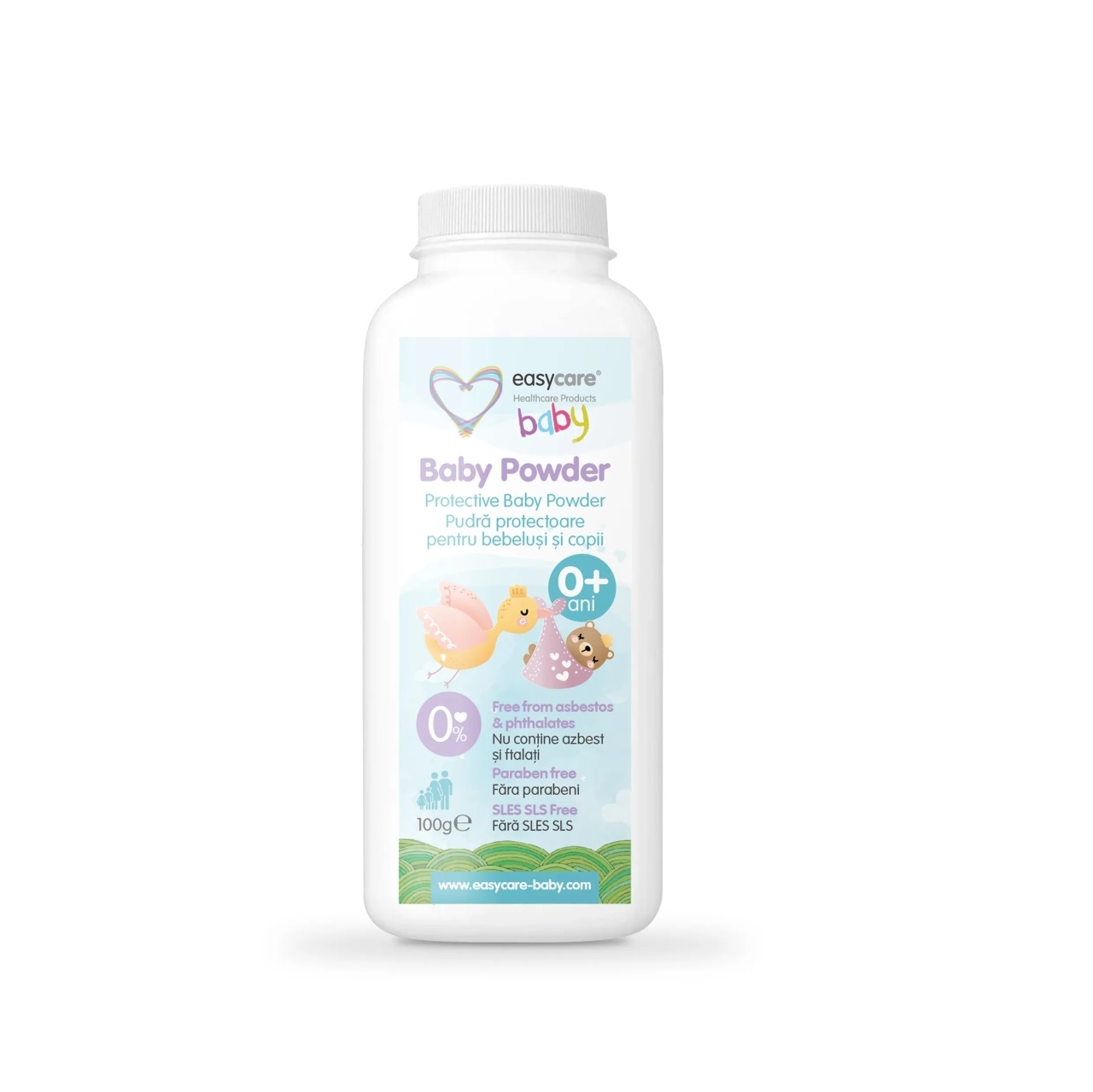 Pudră de talc pentru bebeluși, 100g, EasyCare