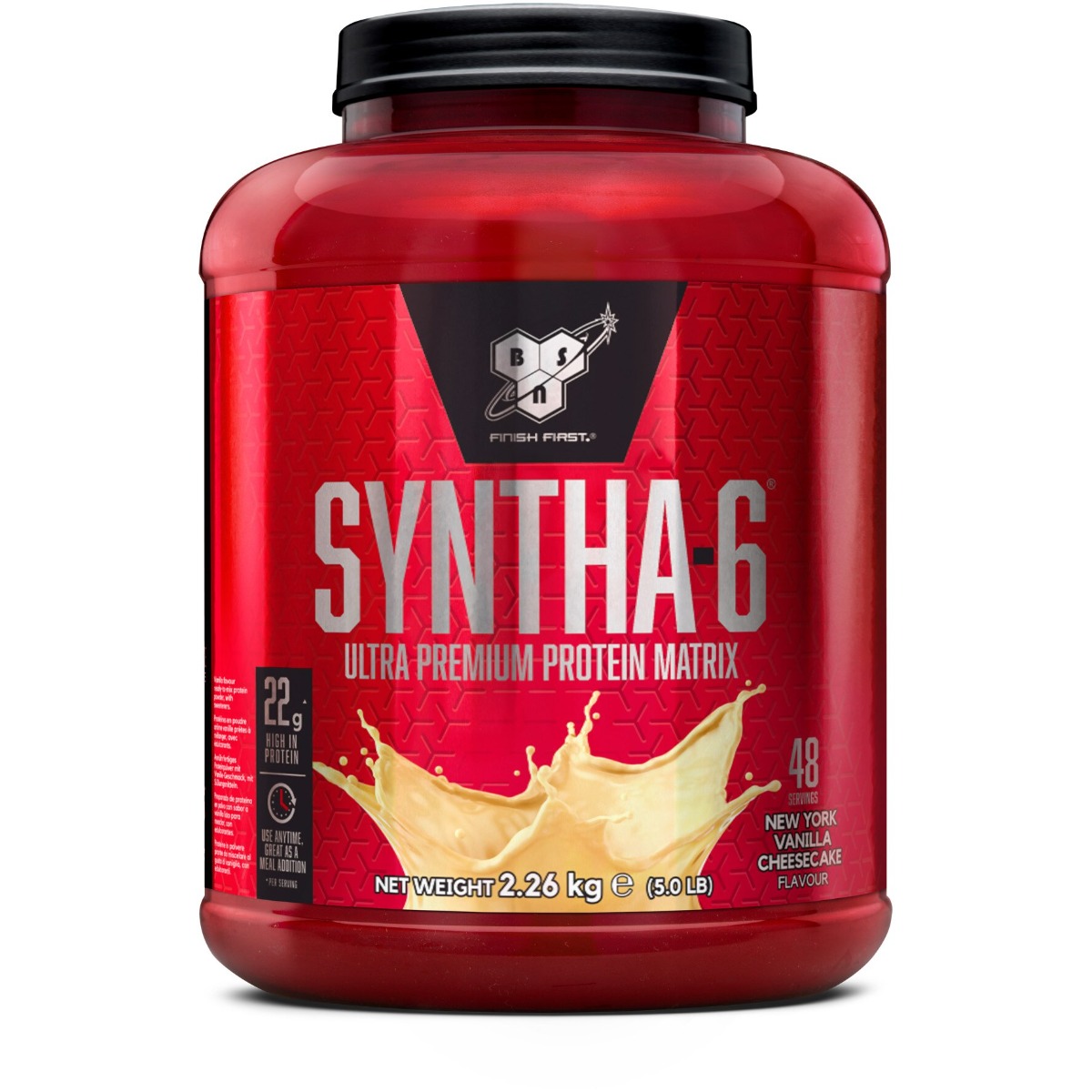 Pudra proteica proteine din zer izolat proteic BSN Syntha 6 Vanilie, 2.26kg, BSN