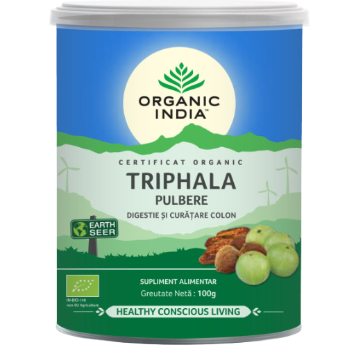 Pudra Triphala Digestie si Detoxifiere Colon 100gr Organic India