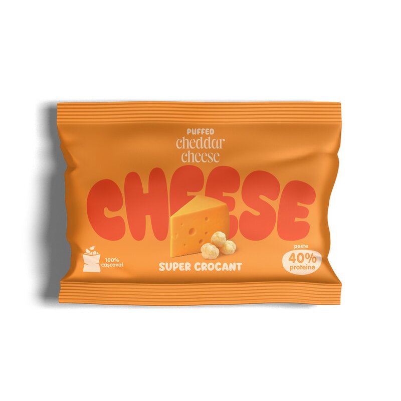 Pufuleti de cascaval expandat Cheddar 15g