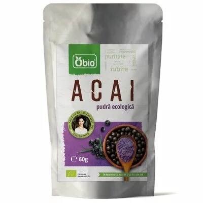 Pulbere eco Acai, 60g, OBio