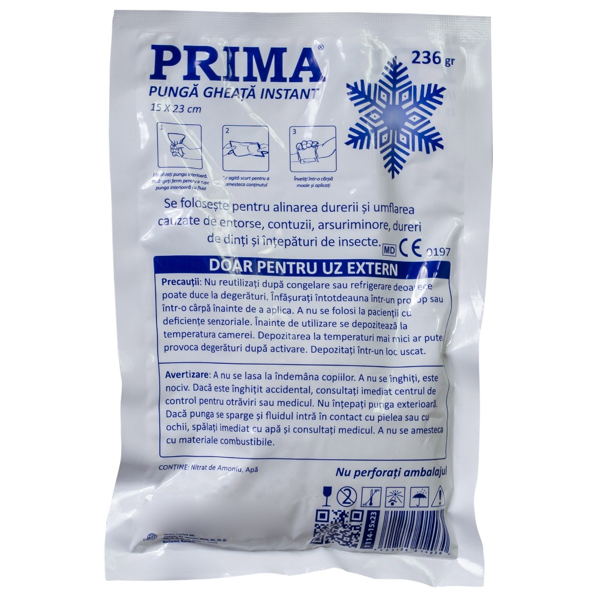 Punga gheata instant, 15x23cm, 235g, PRIMA, uz extern