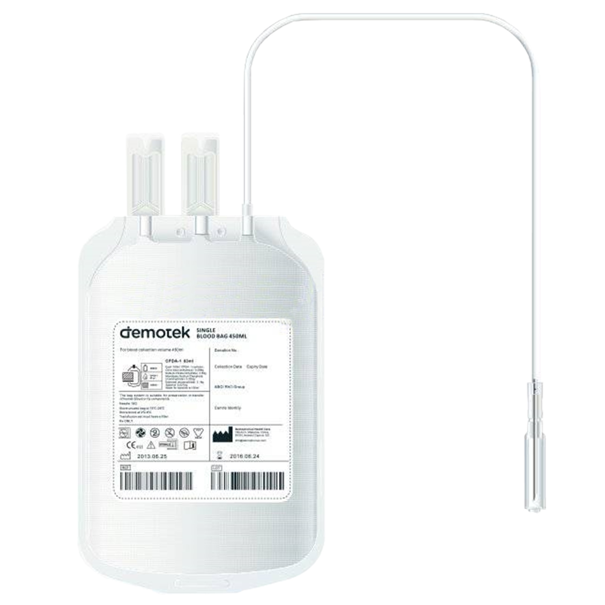 Punga recoltare sange, 250ml cu ac 16G si anticoagulant CPDA-1, de unica folosinta, sterila
