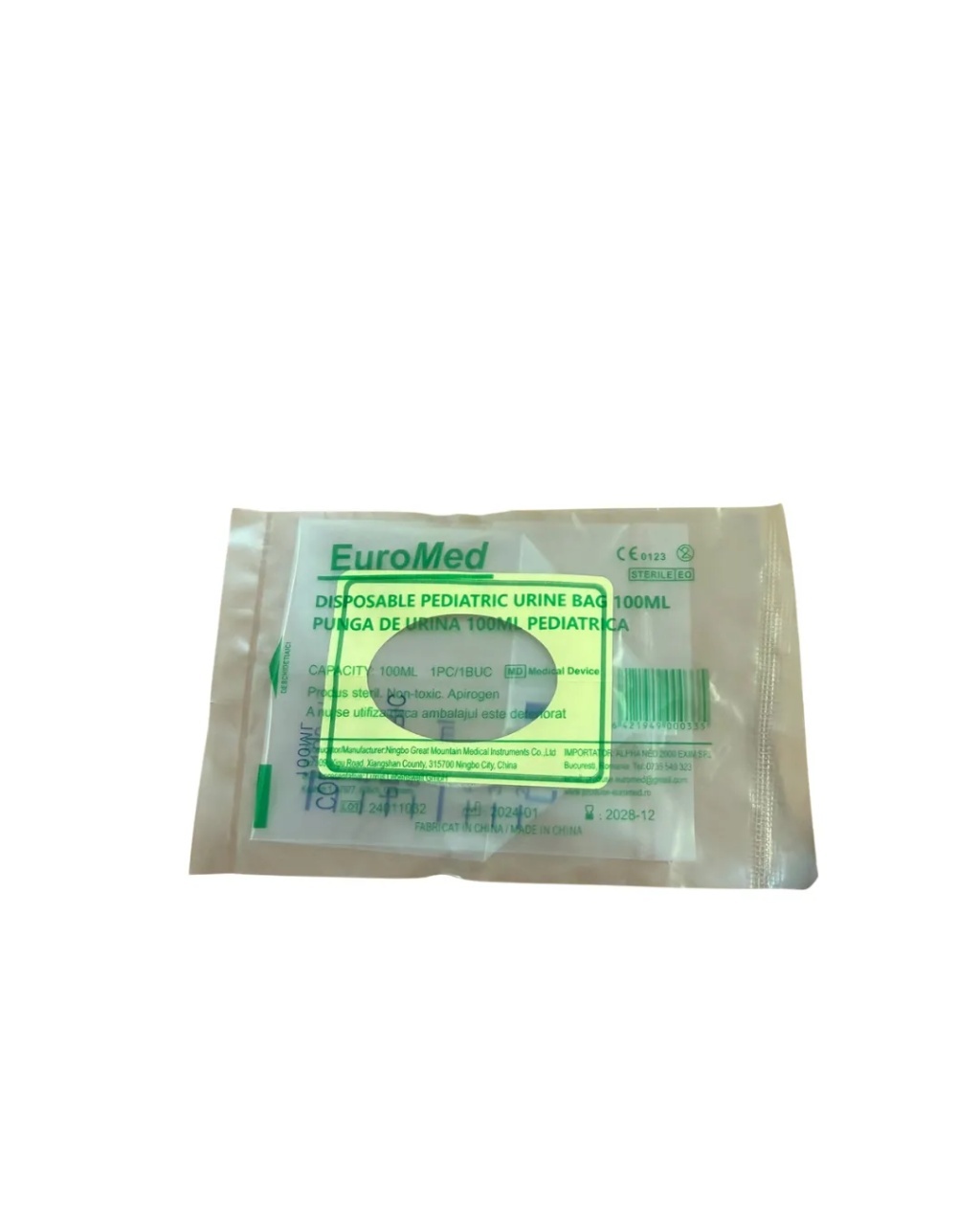 Punga urinara pediatrica 100ml, EuroMed