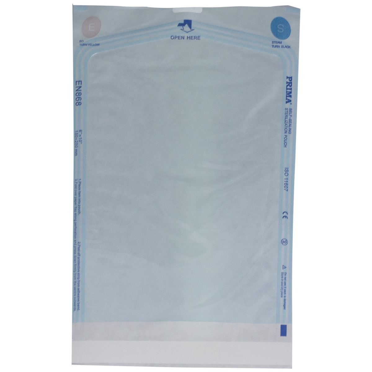 Pungi Sterilizare Autosigilante Autoclav, PRIMA, 150x250mm(130x200mm), 100 bucati