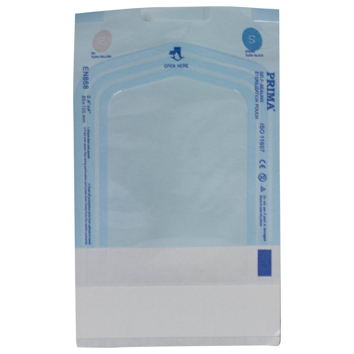 Pungi Sterilizare Autosigilante Autoclav, PRIMA, 60x100mm(50x40mm), 100 bucati