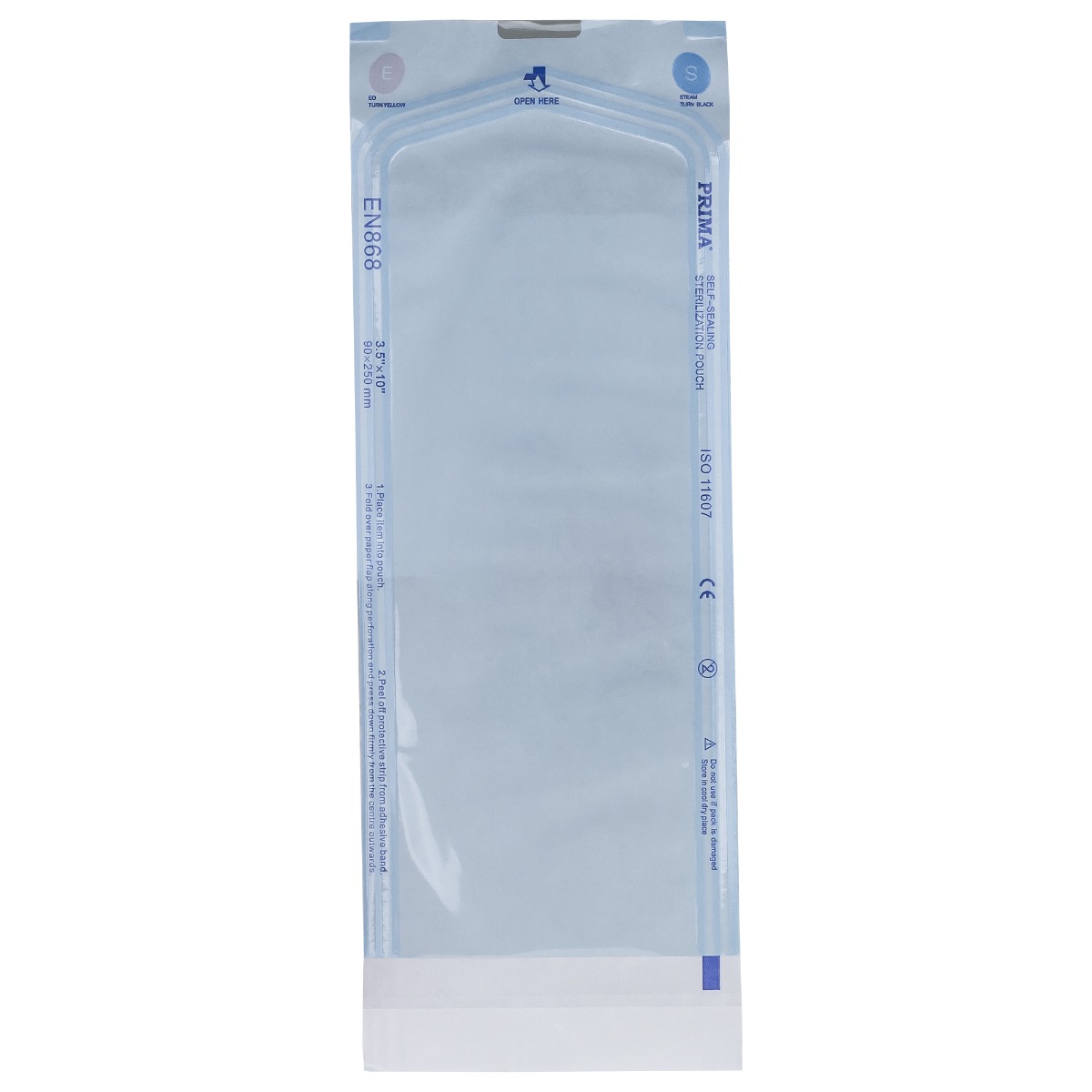 Pungi Sterilizare Autosigilante Autoclav, PRIMA, 90x250mm(70x200mm), 100 bucati