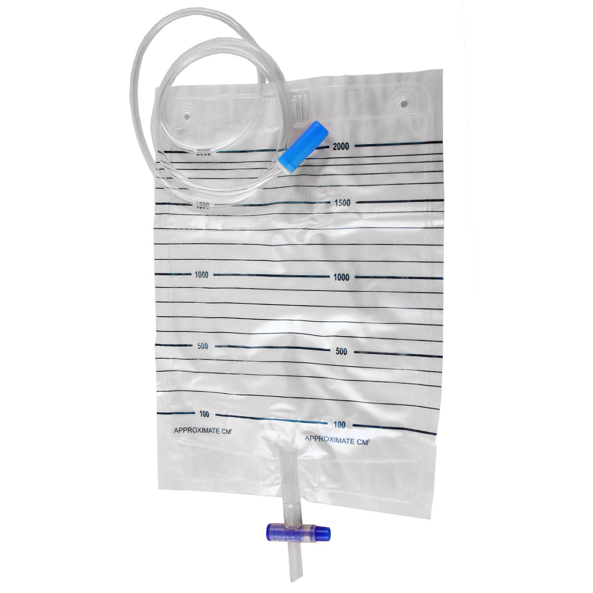 Pungi urinare pentru adulti, PRIMA, cu valva antireflux, 2000 ml, 10 bucati