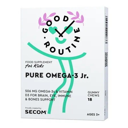 Pure Omega-3 Junior Good Routine, 18 jeleuri, Secom