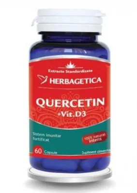 Quercetin + Vitamina D3, 60 capsule, Herbagetica