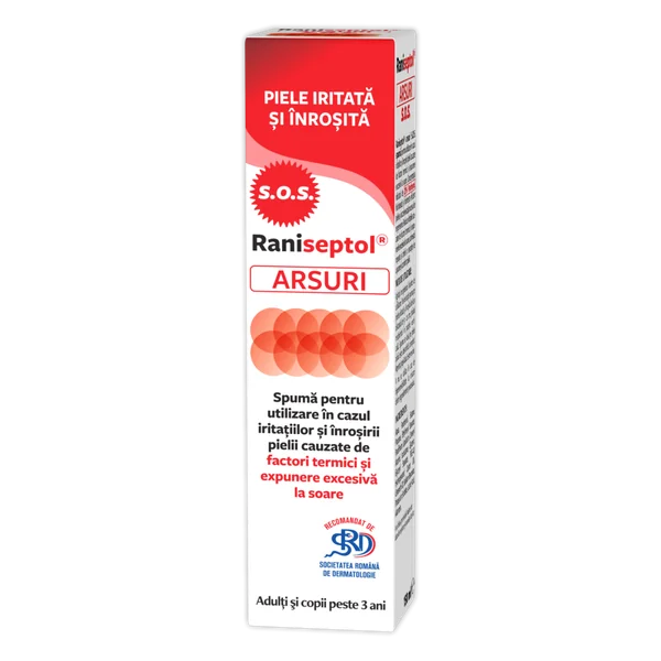 Raniseptol arsuri S.O.S – Spuma cu 20% Pantenol, Zdrovit | 150 ml