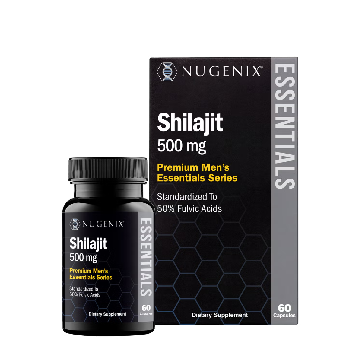 Rasina pura de Shilajit din Himalaya Nugenix® Shilajit, 60 capsule, GNC