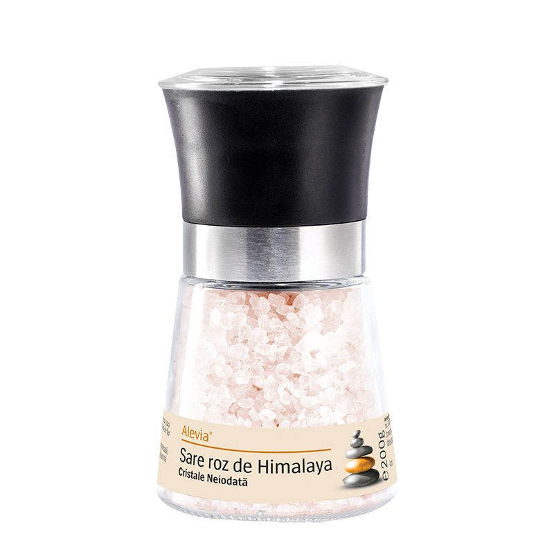 Rasnita cu sare roz de Himalaya cristale neiodata, 200g, Alevia