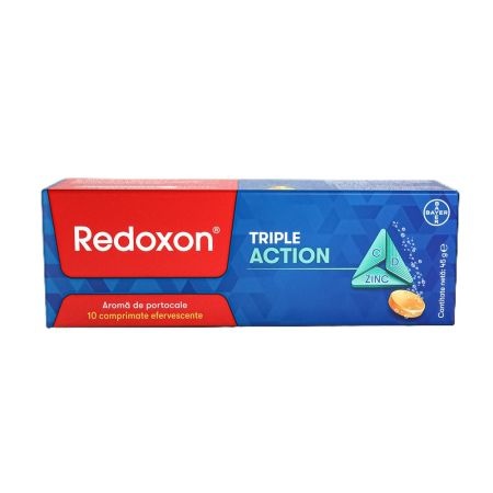 Redoxon Triple Action, 10 comprimate efervescente, Bayer