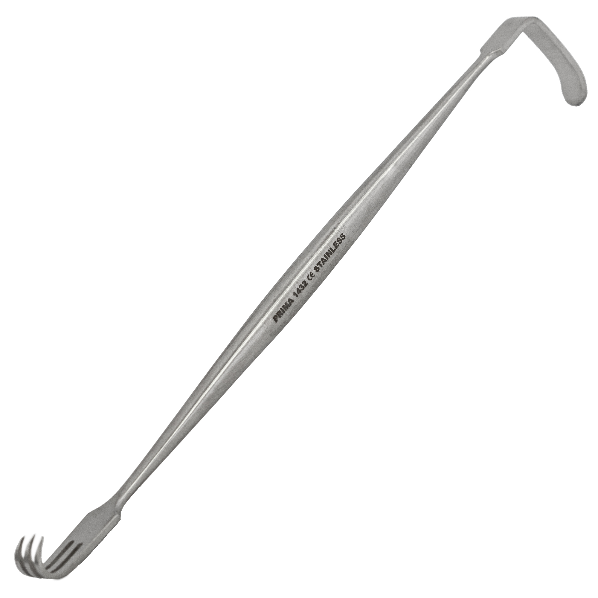 Retractor hook standard PRIMA, 4 carlige, 14cm, inox