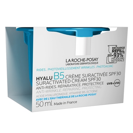 Rezerva Crema supra-activata cu acid hialuronic si SPF 30 Hyalu B5, 50 ml, La Roche-Posay
