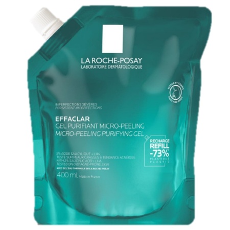 Rezerva Gel purifiant micro-exfoliant Effaclar pentru imperfectiuni persistente, 400 ml, La Roche-Posay