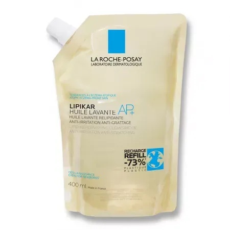 Rezerva Ulei de spalare relipidant pentru pielea uscata cu tendinta atopica Lipikar AP+, 400ml, La Roche-Posay
