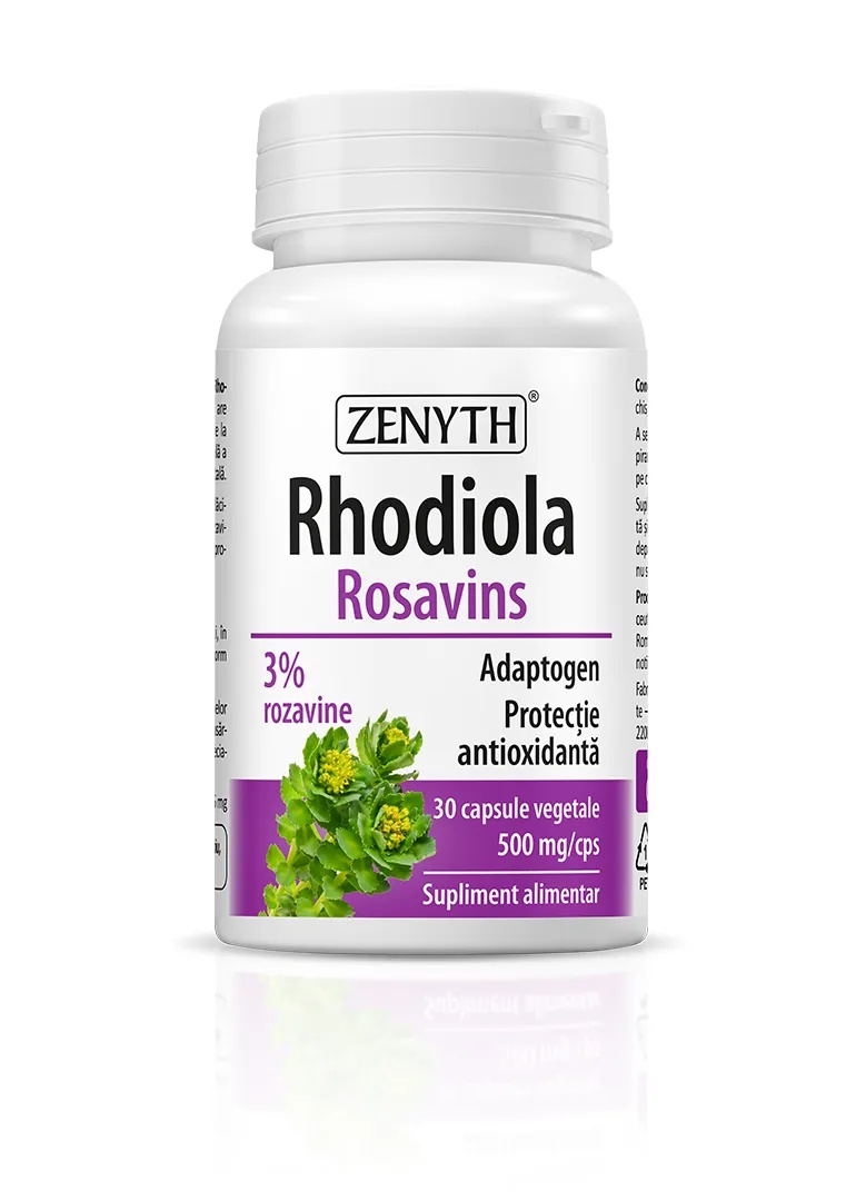 Rhodiola Rosavins, 500mg, 30 capsule vegetale, Zenyth