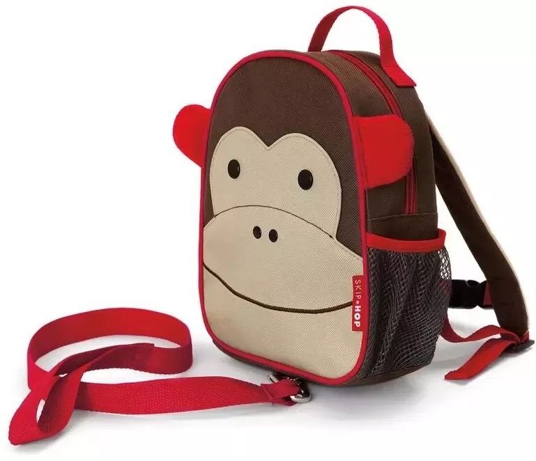 Rucsac cu centura de siguranta Zoo Maimuta, 1-4ani, 212253, Skip Hop