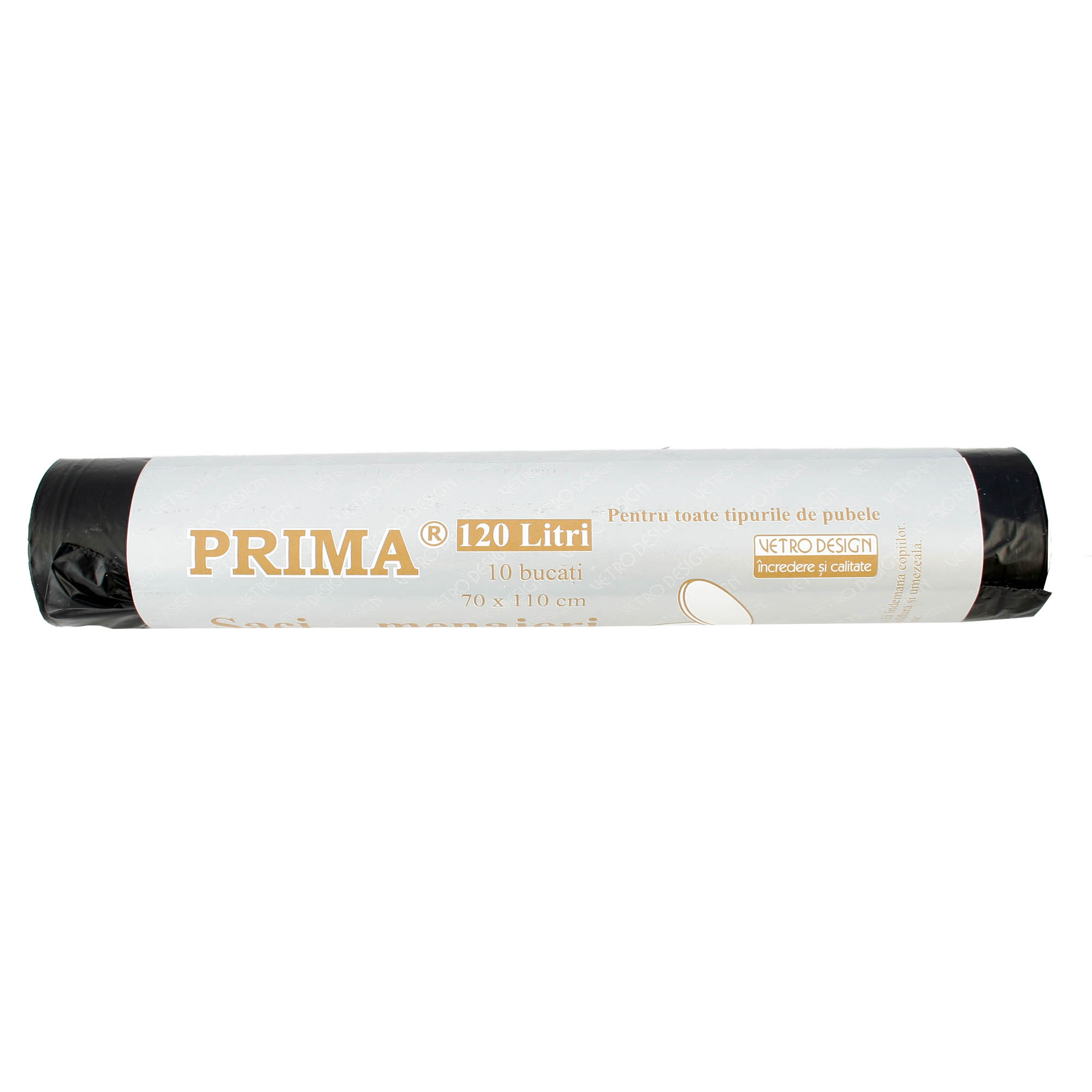 Saci menajeri negri, HDPE, PRIMA, 120L, 70x110cm, 10buc