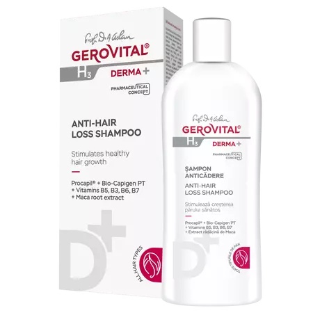Sampon anticadere H3 Derma+, 200ml, 391, Gerovital