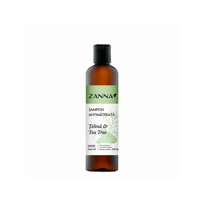 Sampon antimatreata cu extract telina si tea tree, 250ml, Zanna