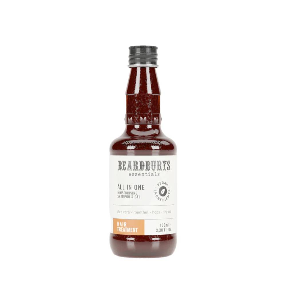 Sampon barbati 3 in 1 pentru calatorie All in One, 100ml, Beardburys