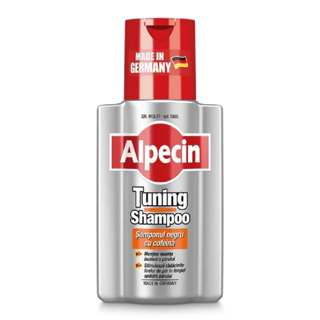 Sampon cu cofeina pentru parul inchis la culoare Tuning, 200 ml, Alpecin