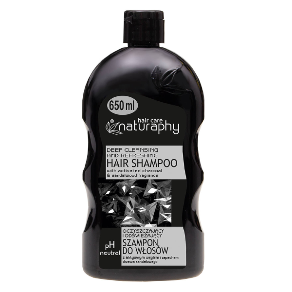 Sampon curatare profunda si reimprospatare cu carbune activ Naturaphy Men, Blux | 650 ml