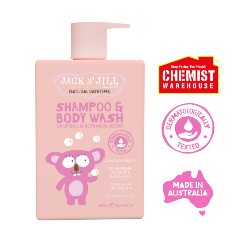 Sampon gel de dus pentru copii si piele sensibila Pink, 300ml, Jack n Jill