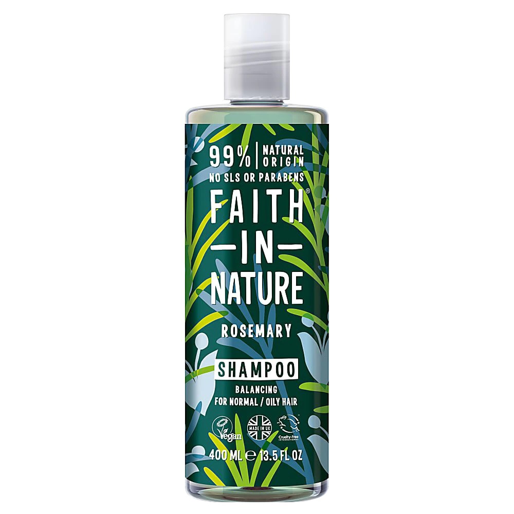Sampon natural echilibrant cu rozmarin pentru par normal sau gras, 400ml, Faith in Nature
