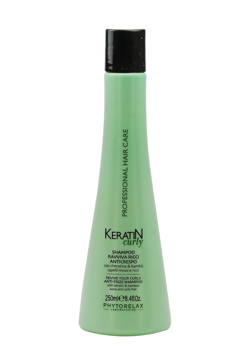 Sampon pentru par cret si ondulat cu keratina, 250ml, Phytorelax