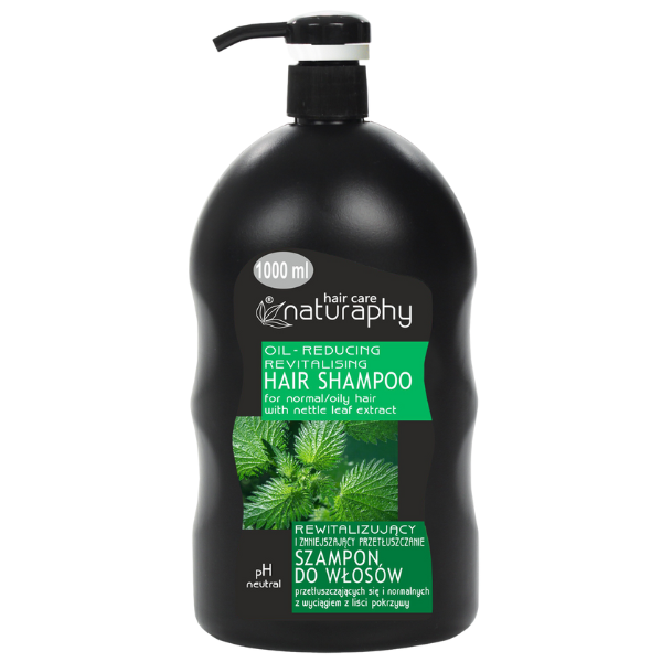 Sampon pentru par normal si gras cu extract din frunze de Urzica Naturaphy, Blux | 1L