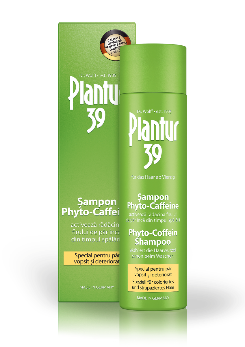 Sampon pentru par vopsit si deteriorat Plantur 39 Phyto-Caffeine, 250ml, Plantur