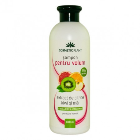 Sampon pentru volum cu extract de citrice, kiwi si mar, 400 ml, Cosmetic Plant