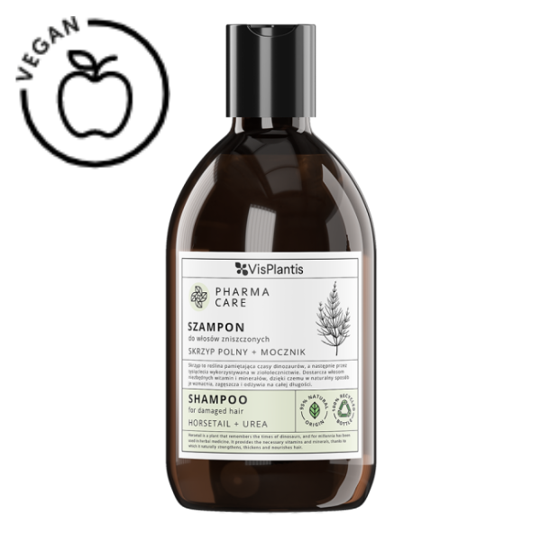 Sampon Pharma Care pentru par deteriorat cu Coada Calului si Uree, Green Pharmacy | 500 ml
