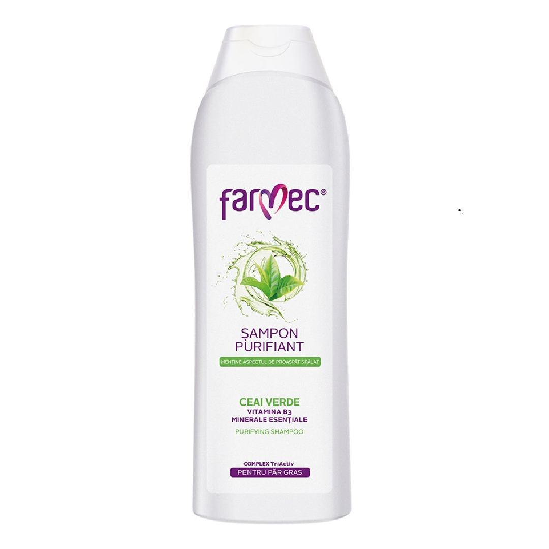 Sampon purifiant Ceai Verde, 400 ml, Farmec