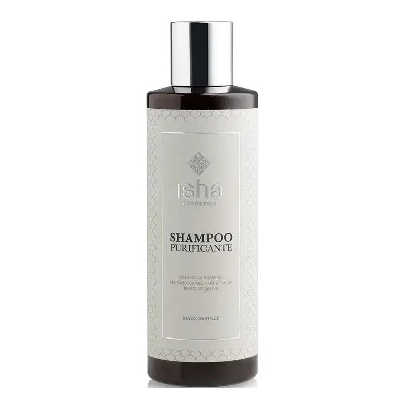Sampon purificant cu argila Ghassoul, 200ml, Isha
