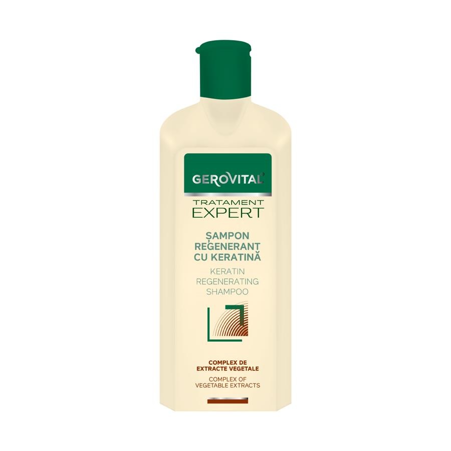 Sampon regenerant cu keratina Tratament Expert, 400 ml, Gerovital 1106