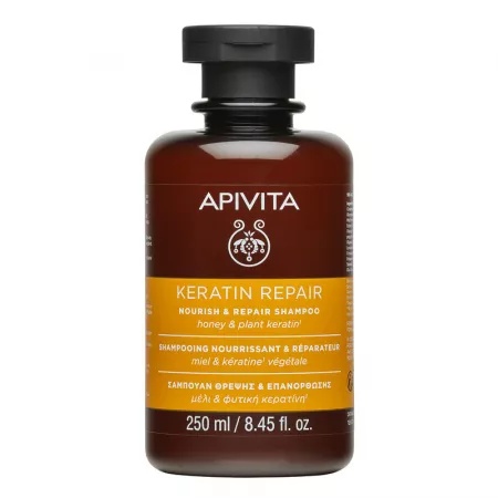 Sampon reparator cu keratina vegetala Keratin Repair, 250ml, Apivita