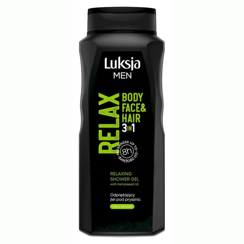 Sampon si gel de dus barbati 3 in 1 RELAX, Luksja | 500 ml