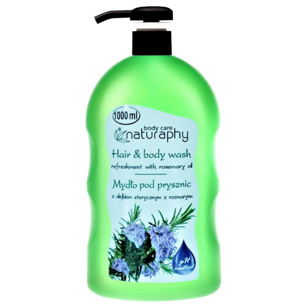 Sampon si gel de dus cu Ulei esential de Rozmarin Naturaphy Herbal, Blux | 1L
