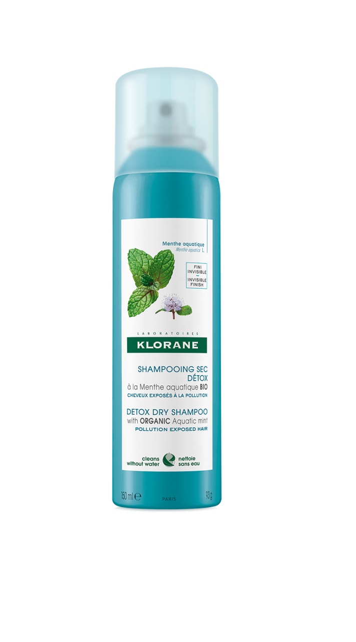 Sampon uscat cu menta de apa organica, 150ml, Klorane