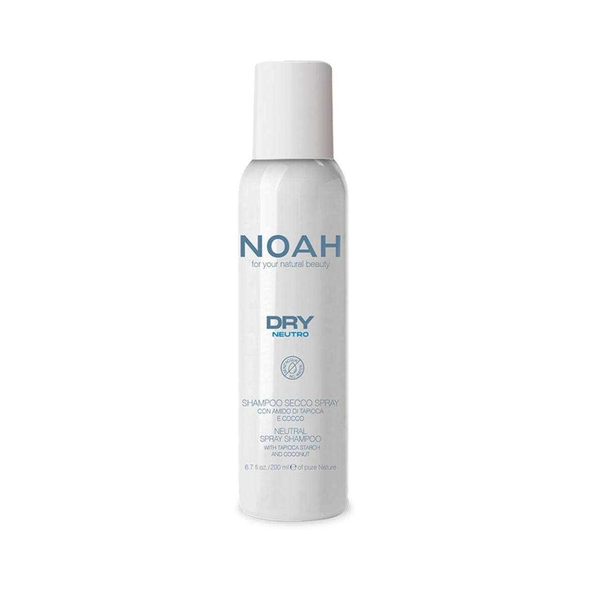 Sampon uscat fara apa cu amidon de tapioca si cocos Neutral, 200ml, Noah