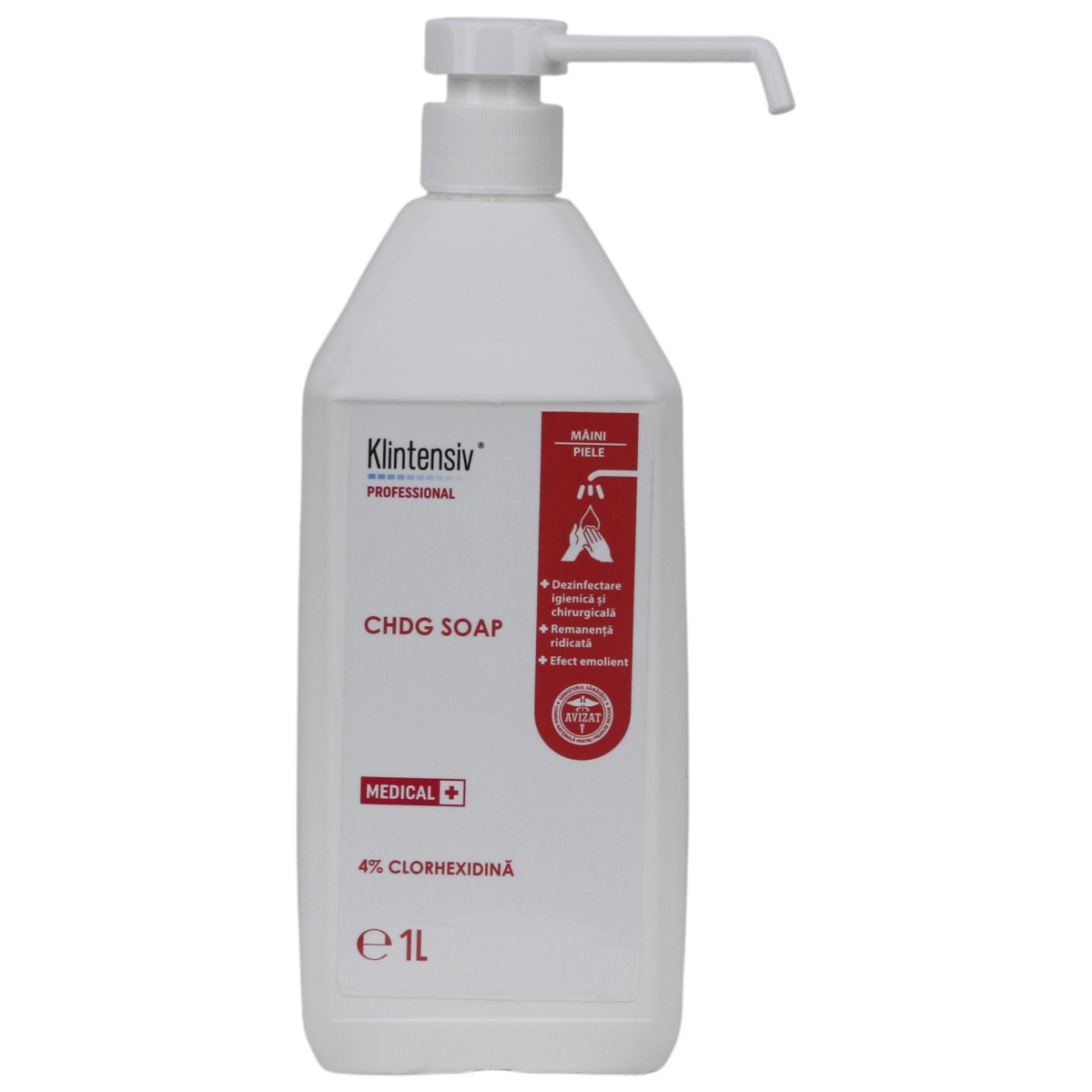 Sapun antibacterian chirurgical Klintensiv cu clorhexidina 4%, 1L