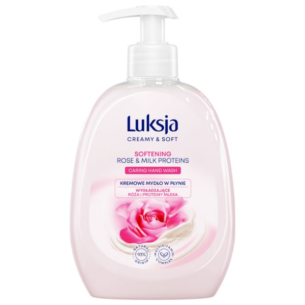 Sapun lichid CREAMY & SOFT cu pompita Softening, Luksja | 500 ml