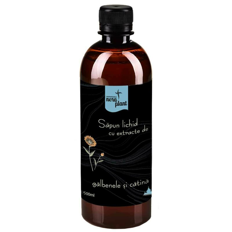 Sapun lichid cu galbenele si catina, eco, 500ml, Laboratoarele Nera Plant