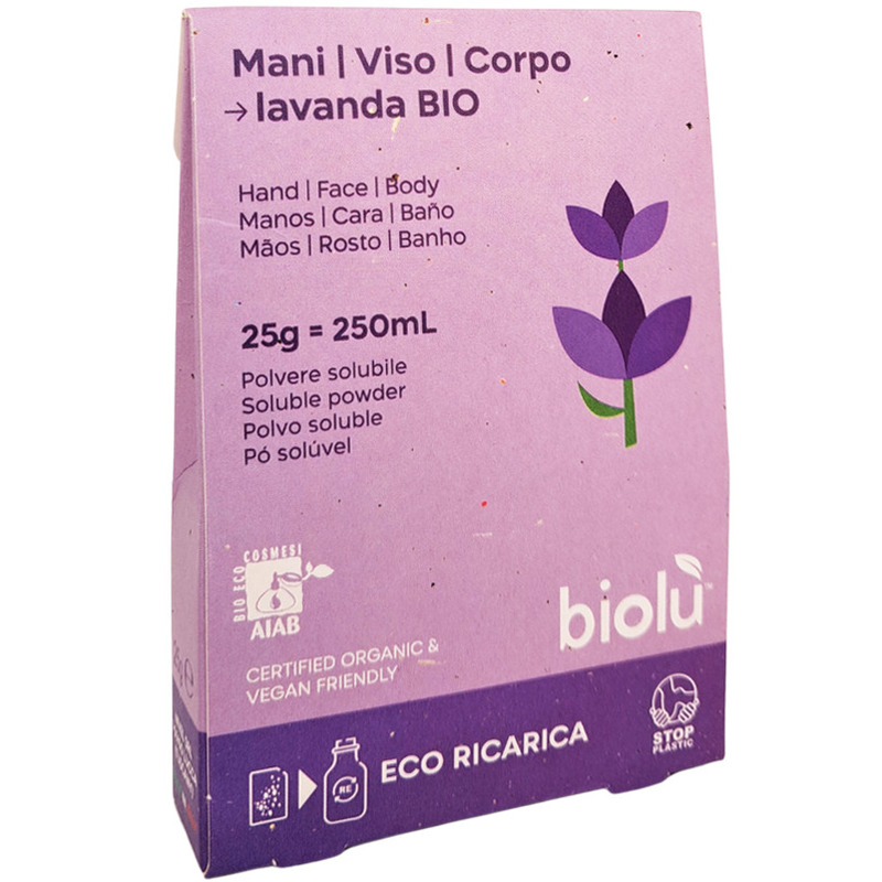 Sapun lichid cu lavanda pudra - refill ecologic 25g Biolu